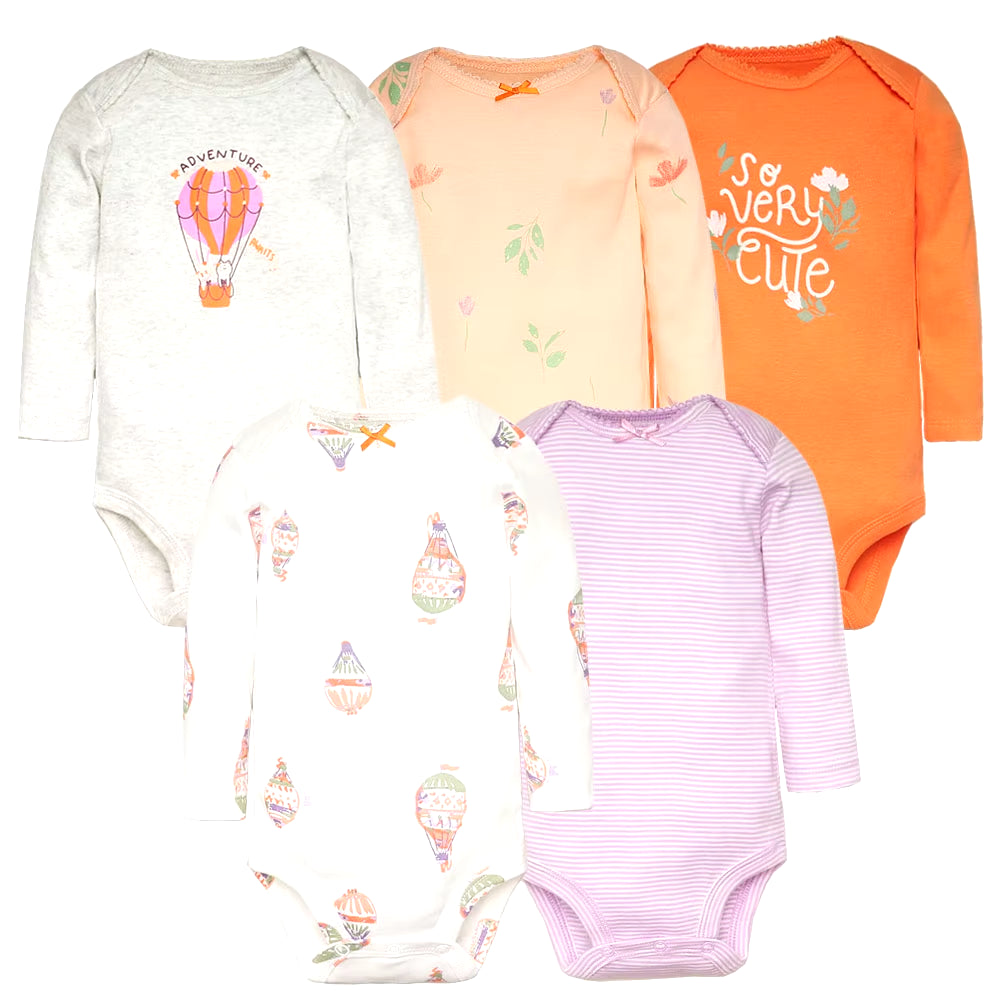 3/4/5PCS Baby Boys Girls Bodysuits Long Sleeve Stripe 100% Cotton Baby Clothes 0-24 Month Newborn Body Bebe Jumpsuit Clothing