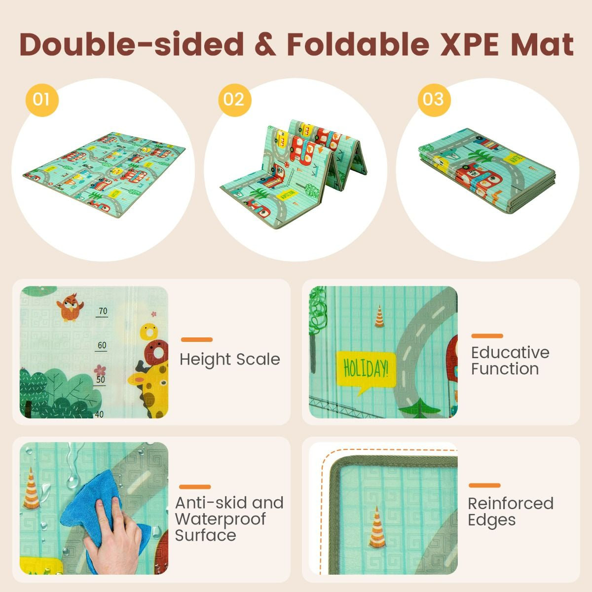 Large Baby Playpen with Mat with Basketball Hoop and Soccer Nets