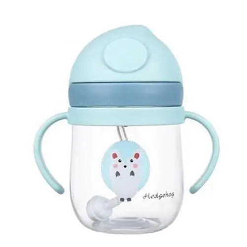 MAMIJOY 2PCS 250ML Baby Learning Drinking Cup With Gravity Ball&Handle&Scale Leak-proofHeat Resistance Newborn Water Cup BY01