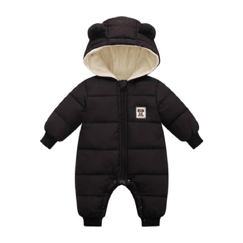 Baby's jumpsuit Baby Girls Clothes Newborn Winter Thick Rompers Infant Costume Coat Plus velvet Toddler Romper 0-3T boys Romper