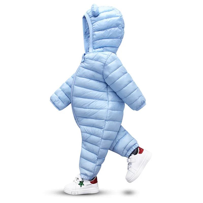 Baby's jumpsuit Baby Girls Clothes Newborn Winter Thick Rompers Infant Costume Coat Plus velvet Toddler Romper 0-3T boys Romper