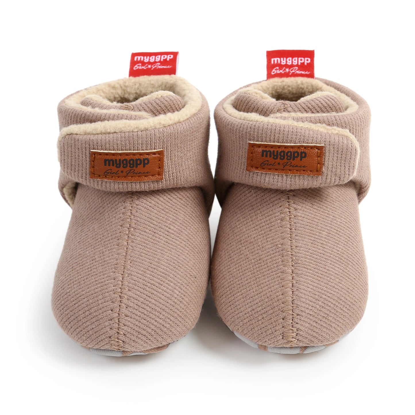 Newborn Baby Boy Girl Soft Fleece Booties Stay On Infant Slippers Socks Shoe Non Skid Gripper Toddler First Walkers Winter Ankle