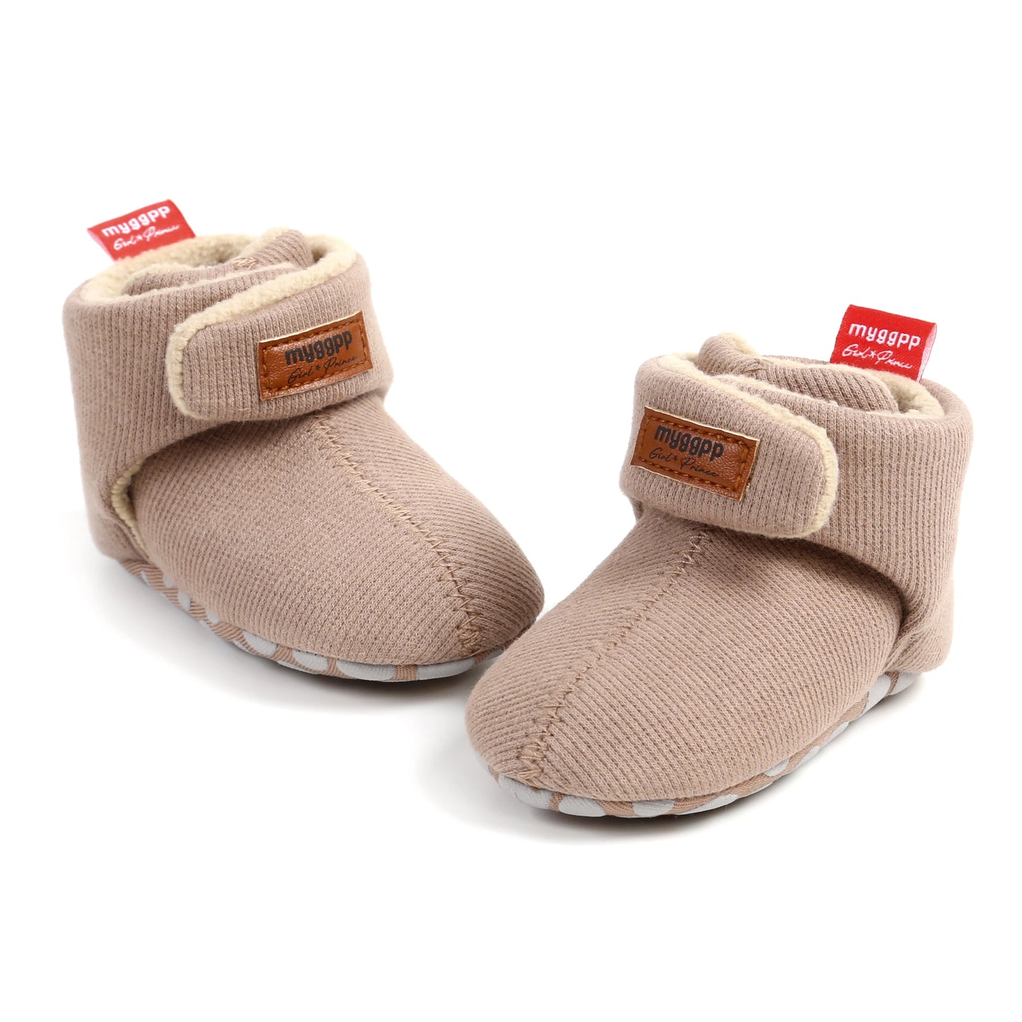 Newborn Baby Boy Girl Soft Fleece Booties Stay On Infant Slippers Socks Shoe Non Skid Gripper Toddler First Walkers Winter Ankle