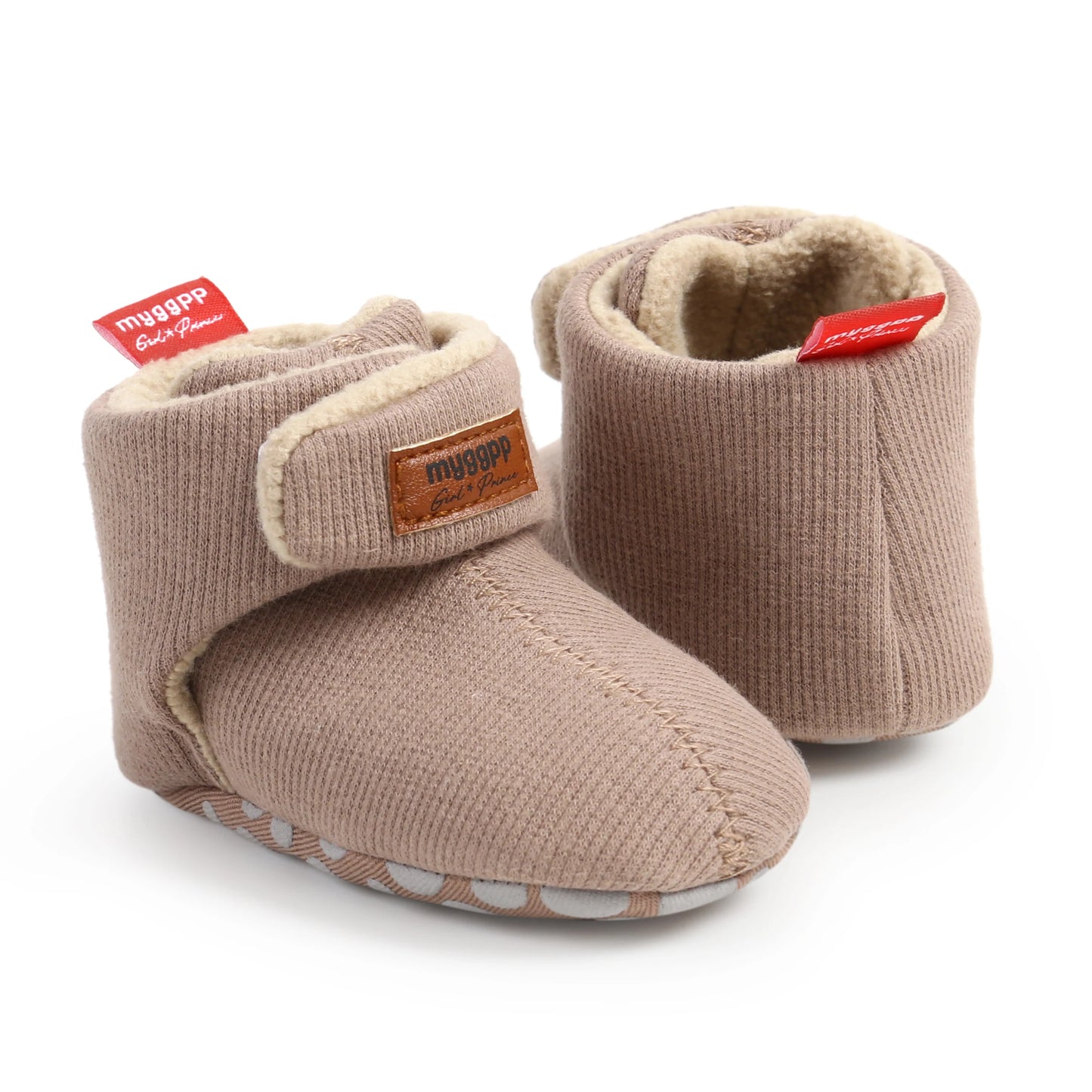 Newborn Baby Boy Girl Soft Fleece Booties Stay On Infant Slippers Socks Shoe Non Skid Gripper Toddler First Walkers Winter Ankle