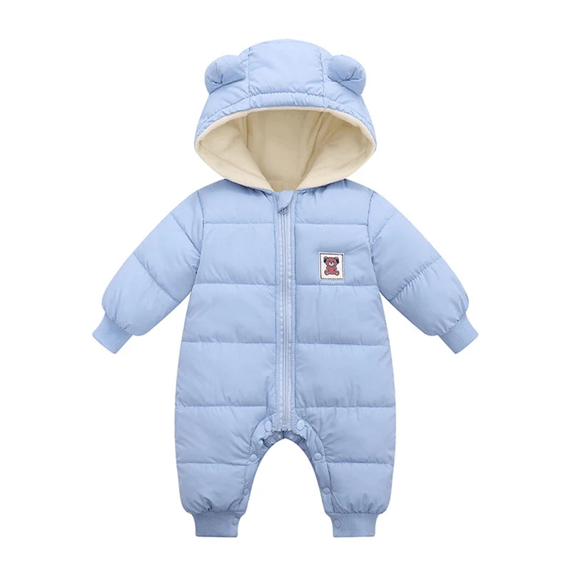 Baby's jumpsuit Baby Girls Clothes Newborn Winter Thick Rompers Infant Costume Coat Plus velvet Toddler Romper 0-3T boys Romper
