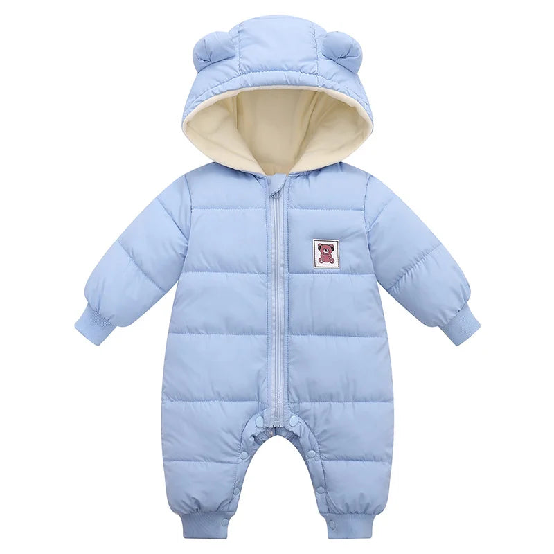 Baby's jumpsuit Baby Girls Clothes Newborn Winter Thick Rompers Infant Costume Coat Plus velvet Toddler Romper 0-3T boys Romper