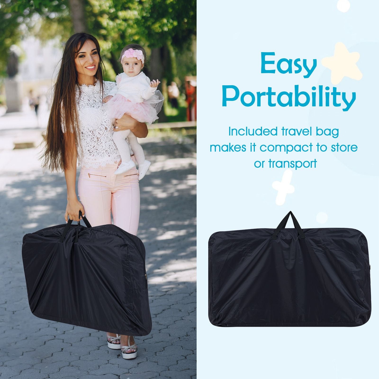 Baby Bassinet Bedside Sleeper with 7-Height Adjustment for Newborns