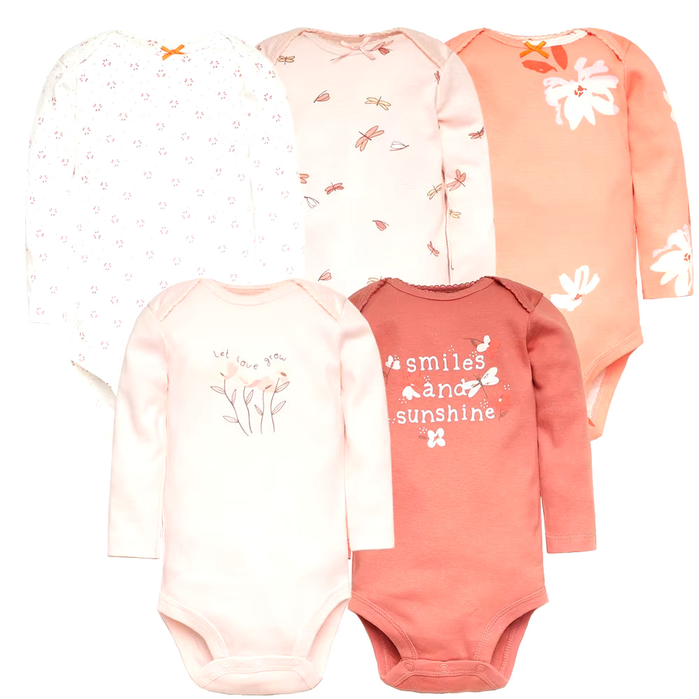 3/4/5PCS Baby Boys Girls Bodysuits Long Sleeve Stripe 100% Cotton Baby Clothes 0-24 Month Newborn Body Bebe Jumpsuit Clothing
