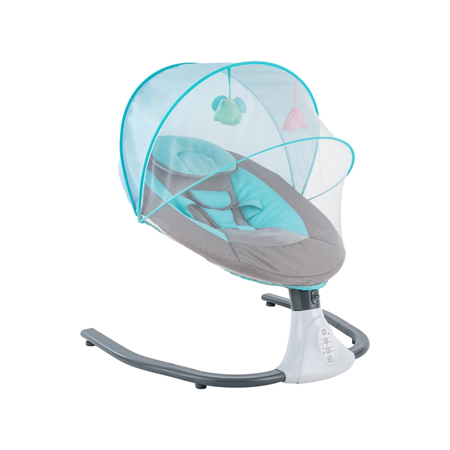 Electric Baby Swings for Infants to Toddler,Rocking Bedside Sleeper W/Wheels Travel Bag Music Speake for Newborn Boys and Girls