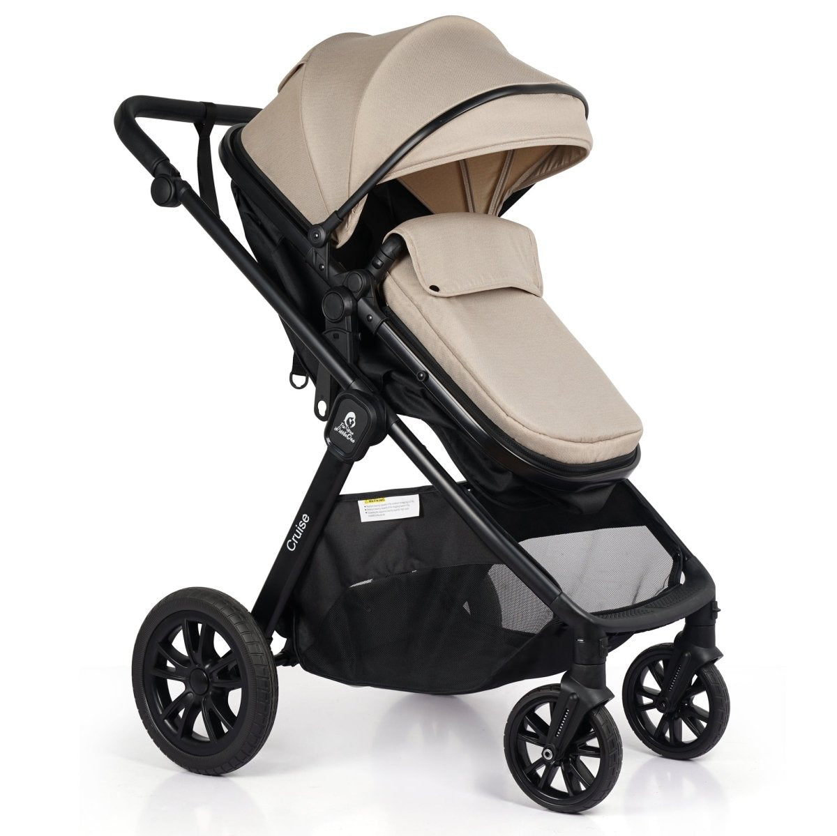For Your Little One Cruise 3 In 1 Travel System With i-Size Car Seat - Dune Beige (Free Cupholder And Seat Liner Included!)-4