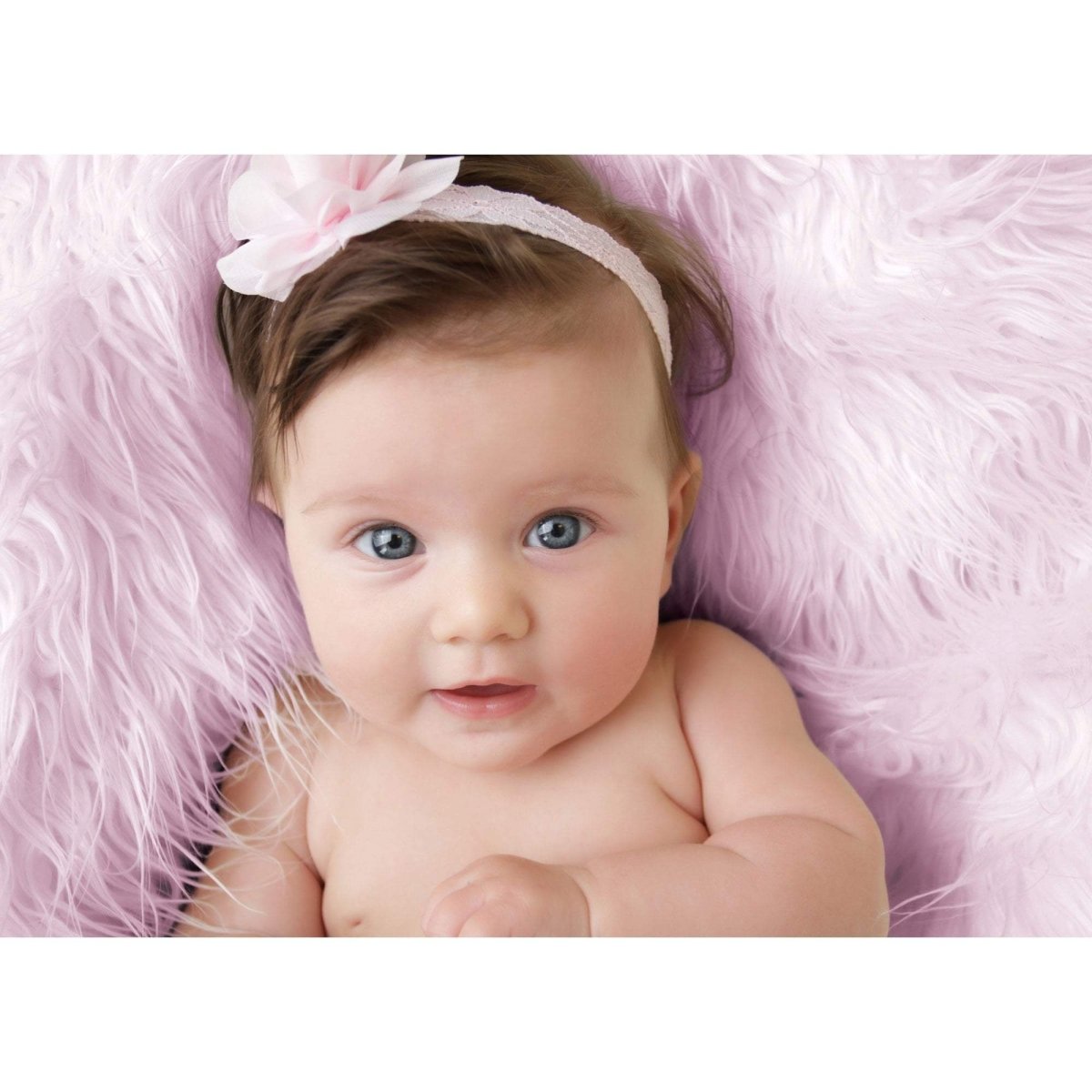 Luxury Faux Fur Baby Blanket - Pink-1