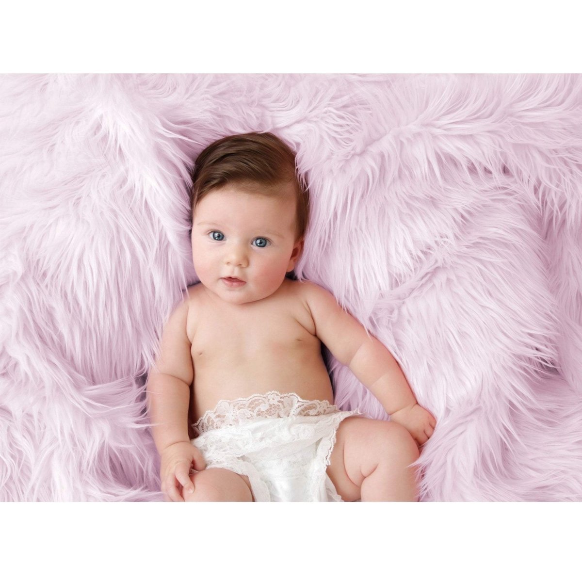 Luxury Faux Fur Baby Blanket - Pink-2