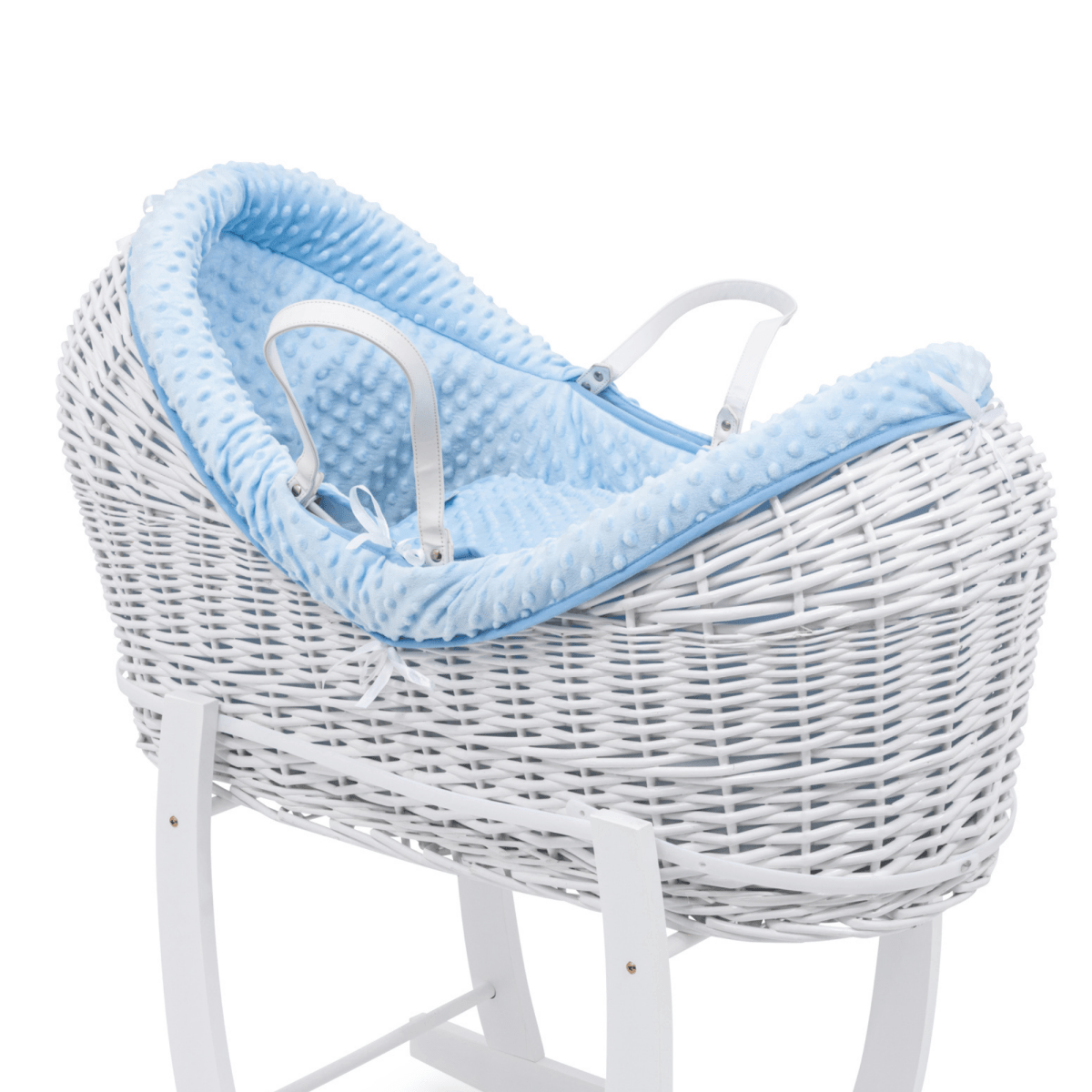 Pod Blue Dimple Moses Basket Bedding Set-1
