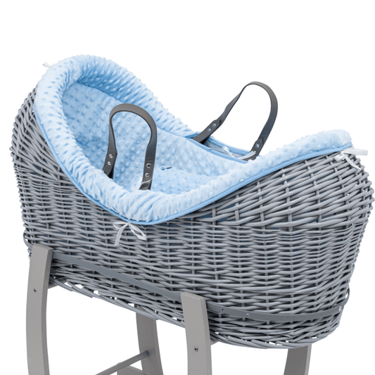 Pod Blue Dimple Moses Basket Bedding Set-0