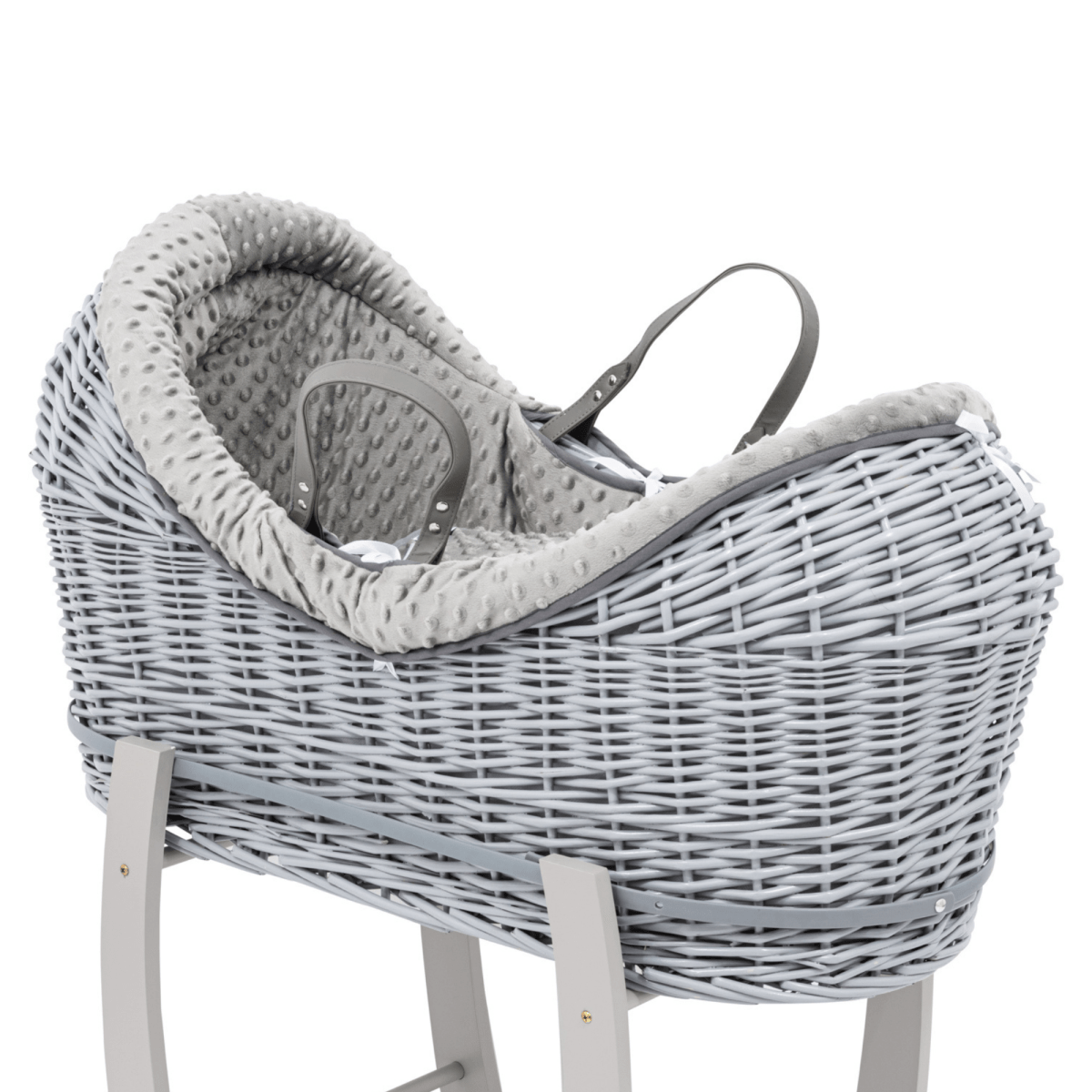 Pod Grey Dimple Moses Basket Bedding Set-0