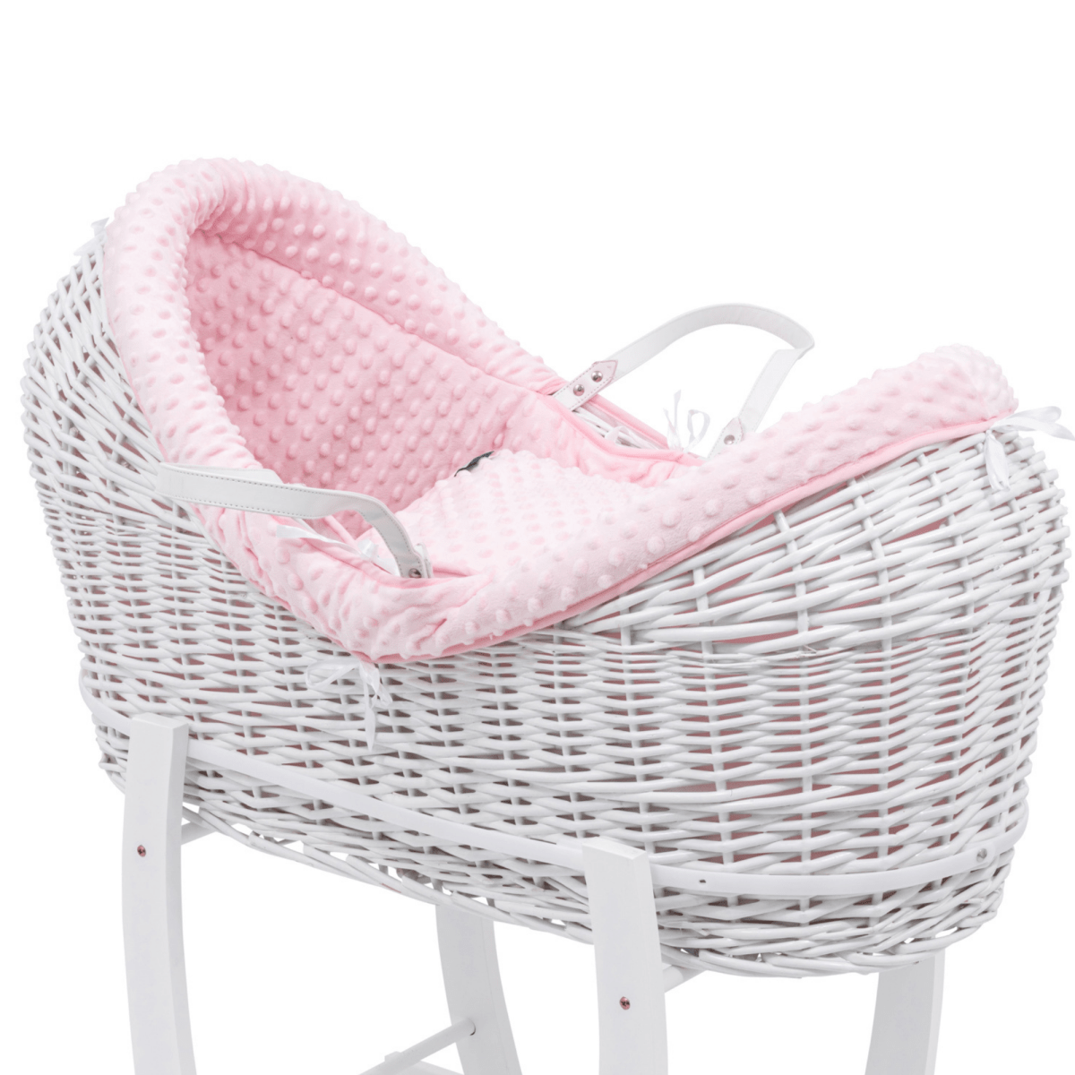 Pod Pink Dimple Moses Basket Bedding Set-0