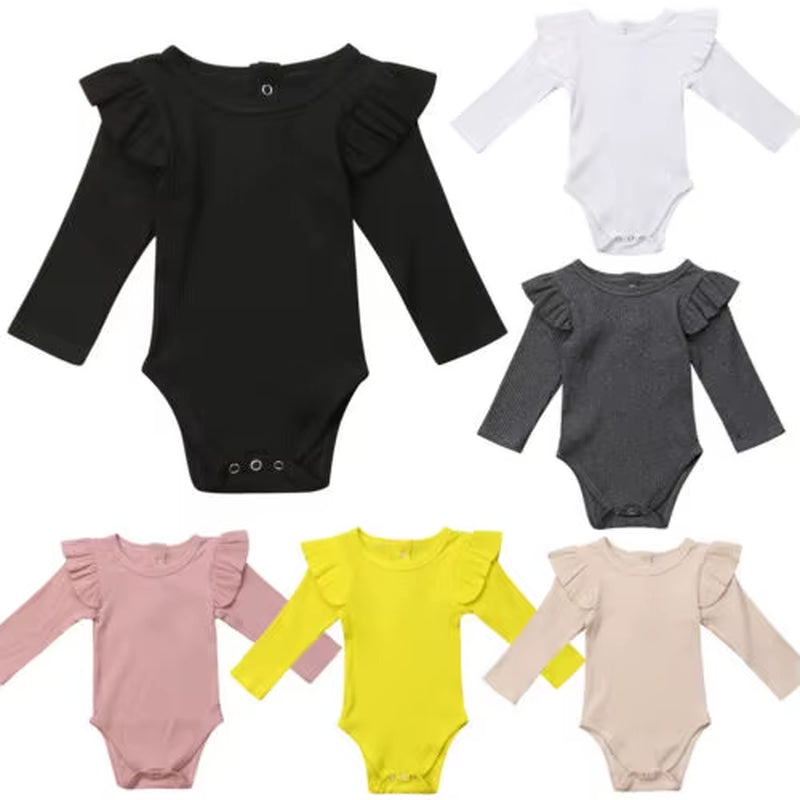 Baby Girl Rompers Autumn Princess Newborn Baby Clothes for 0-2Y Girls Boys Long Sleeve Jumpsuit Kids Baby Outfits Clothes