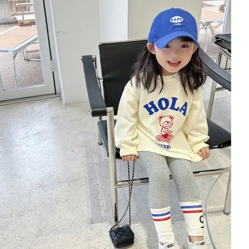 Fashion Baby Girl Boy Cotton Clothes Set Cartoon Bear Sweatshirt+Legging Pant 2Pcs Infant Toddler Hoodie Set Baby Clothes