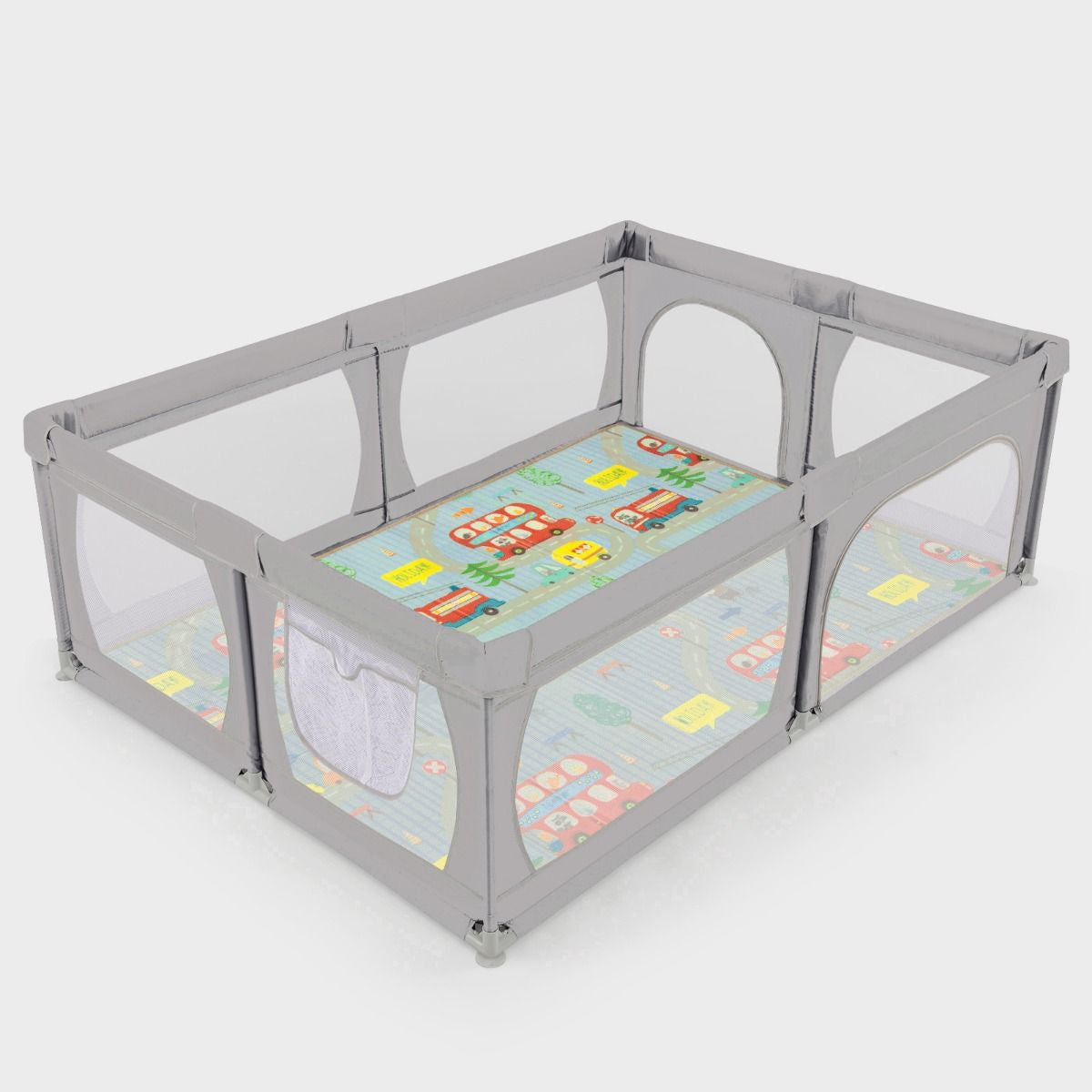 Baby Playpen with Mat and 4 Pull Rings