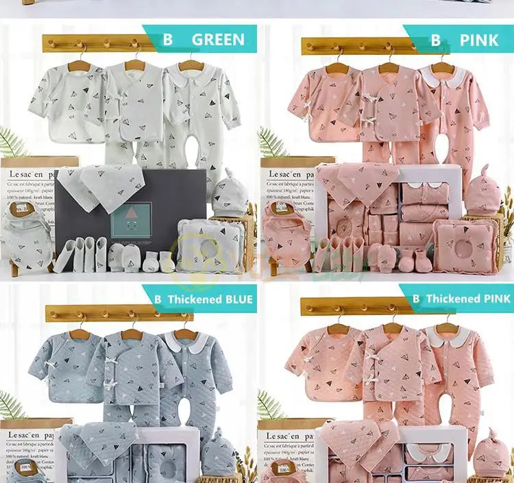 18/21pcs Newborn Clothes Baby Gift Pure Cotton Baby Set 0-6 Months Summer Autumn And Winter Kids Clothes Suit Unisex Without Box