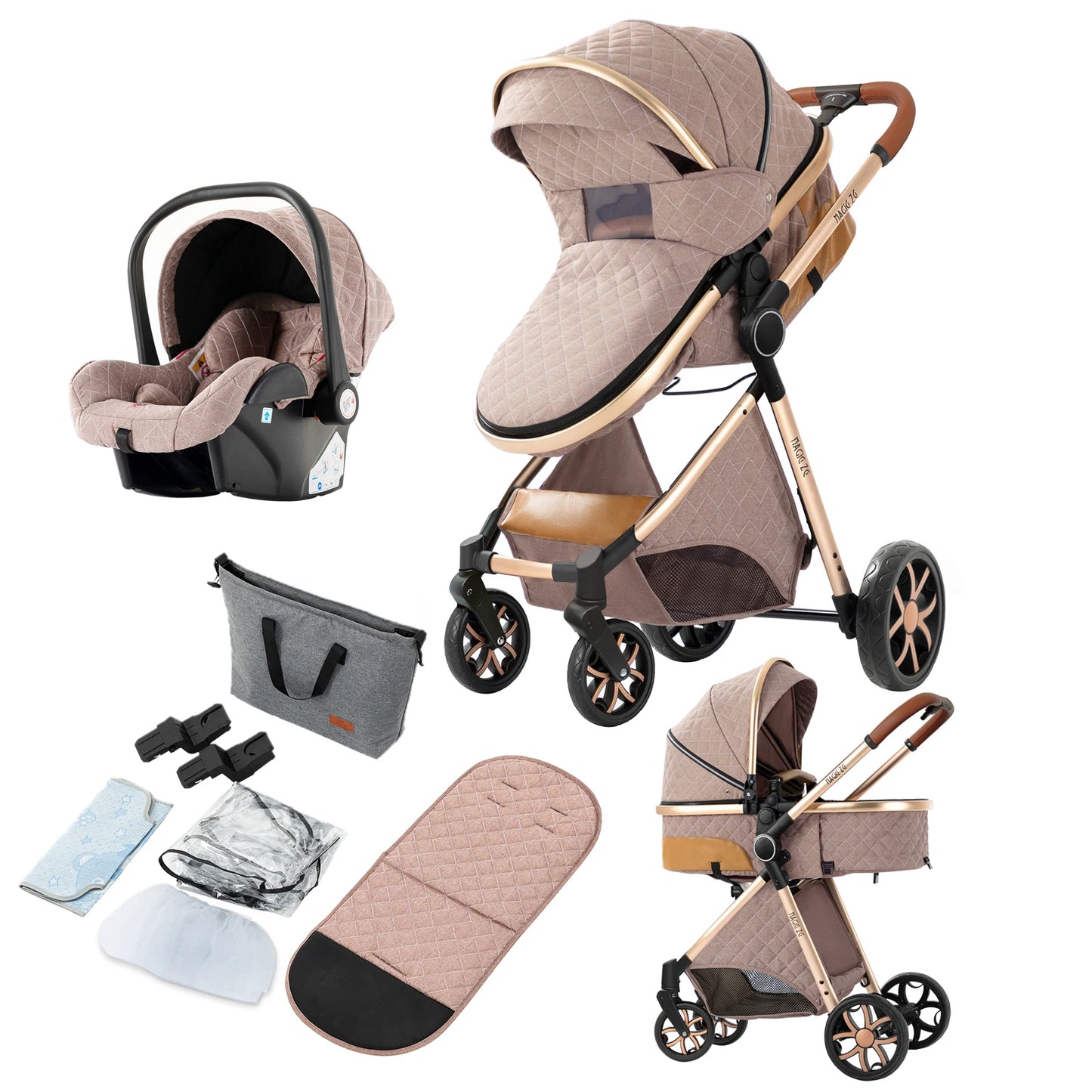 Baby Stroller lightweight strollers 3 in 1 Stroller Baby Walker Baby Trolley 588 Baby Stroller Car for Newborn Baby Travel pram