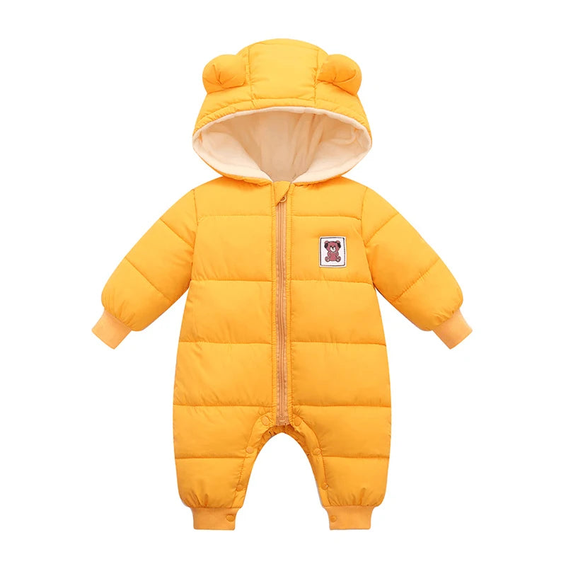 Baby's jumpsuit Baby Girls Clothes Newborn Winter Thick Rompers Infant Costume Coat Plus velvet Toddler Romper 0-3T boys Romper