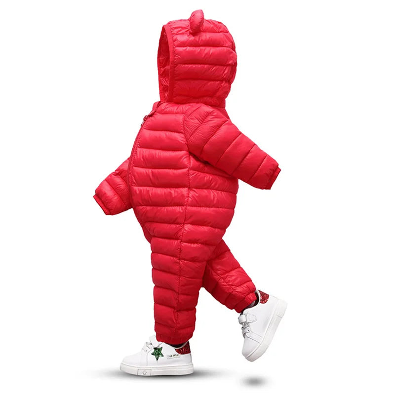 Baby's jumpsuit Baby Girls Clothes Newborn Winter Thick Rompers Infant Costume Coat Plus velvet Toddler Romper 0-3T boys Romper