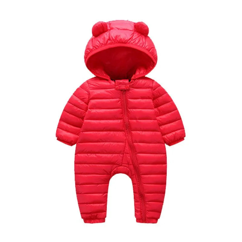 Baby's jumpsuit Baby Girls Clothes Newborn Winter Thick Rompers Infant Costume Coat Plus velvet Toddler Romper 0-3T boys Romper