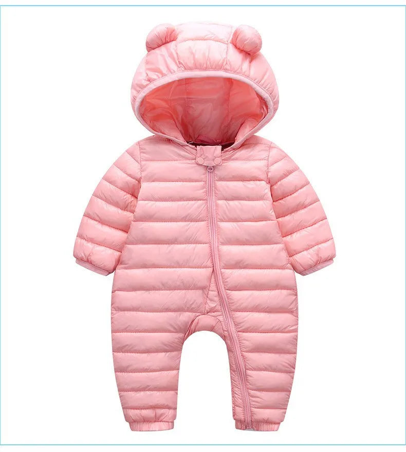 Baby's jumpsuit Baby Girls Clothes Newborn Winter Thick Rompers Infant Costume Coat Plus velvet Toddler Romper 0-3T boys Romper