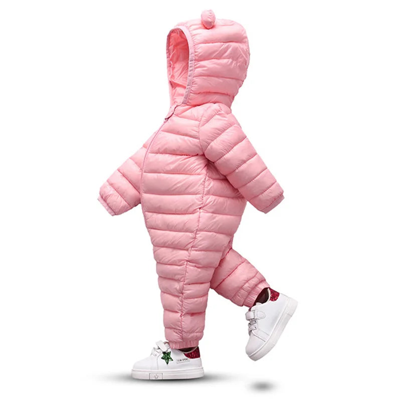 Baby's jumpsuit Baby Girls Clothes Newborn Winter Thick Rompers Infant Costume Coat Plus velvet Toddler Romper 0-3T boys Romper