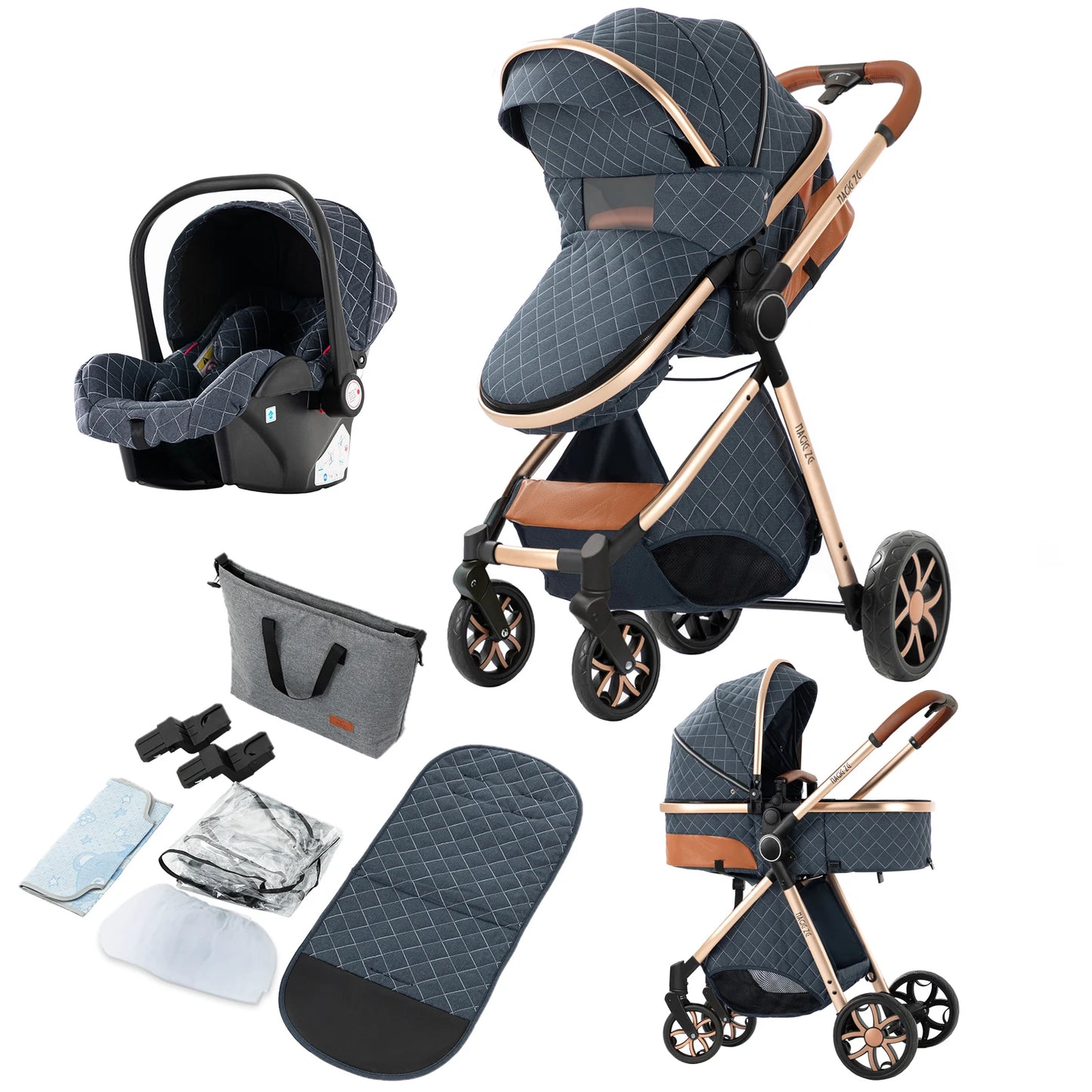Baby Stroller lightweight strollers 3 in 1 Stroller Baby Walker Baby Trolley 588 Baby Stroller Car for Newborn Baby Travel pram