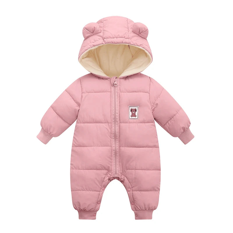 Baby's jumpsuit Baby Girls Clothes Newborn Winter Thick Rompers Infant Costume Coat Plus velvet Toddler Romper 0-3T boys Romper