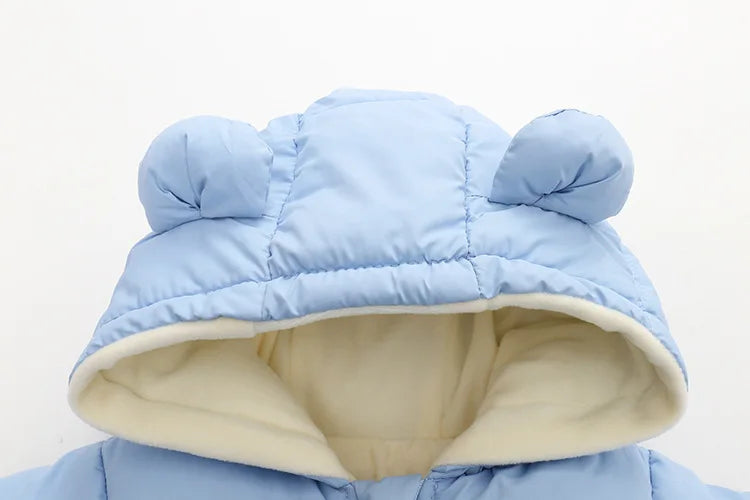 Baby's jumpsuit Baby Girls Clothes Newborn Winter Thick Rompers Infant Costume Coat Plus velvet Toddler Romper 0-3T boys Romper