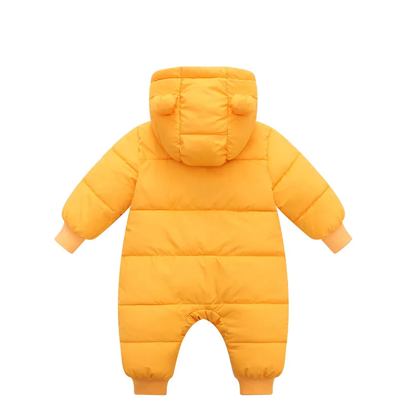 Baby's jumpsuit Baby Girls Clothes Newborn Winter Thick Rompers Infant Costume Coat Plus velvet Toddler Romper 0-3T boys Romper