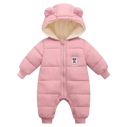 Baby's jumpsuit Baby Girls Clothes Newborn Winter Thick Rompers Infant Costume Coat Plus velvet Toddler Romper 0-3T boys Romper
