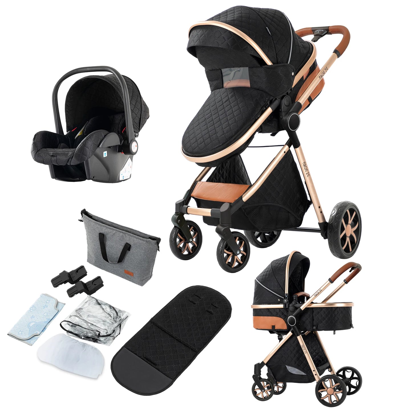 Baby Stroller lightweight strollers 3 in 1 Stroller Baby Walker Baby Trolley 588 Baby Stroller Car for Newborn Baby Travel pram