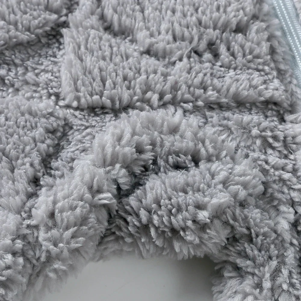 Baby Romper Winter Thicken Fleece Hooded Newborn Cute Bear Clothes Toddler Jumpsuits Zipper Infant Clothes Newborn Pyjamas