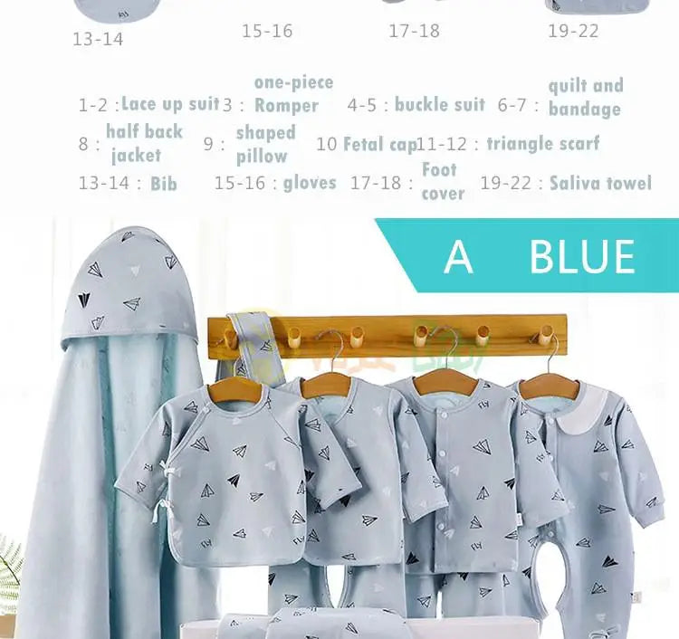 18/21pcs Newborn Clothes Baby Gift Pure Cotton Baby Set 0-6 Months Summer Autumn And Winter Kids Clothes Suit Unisex Without Box
