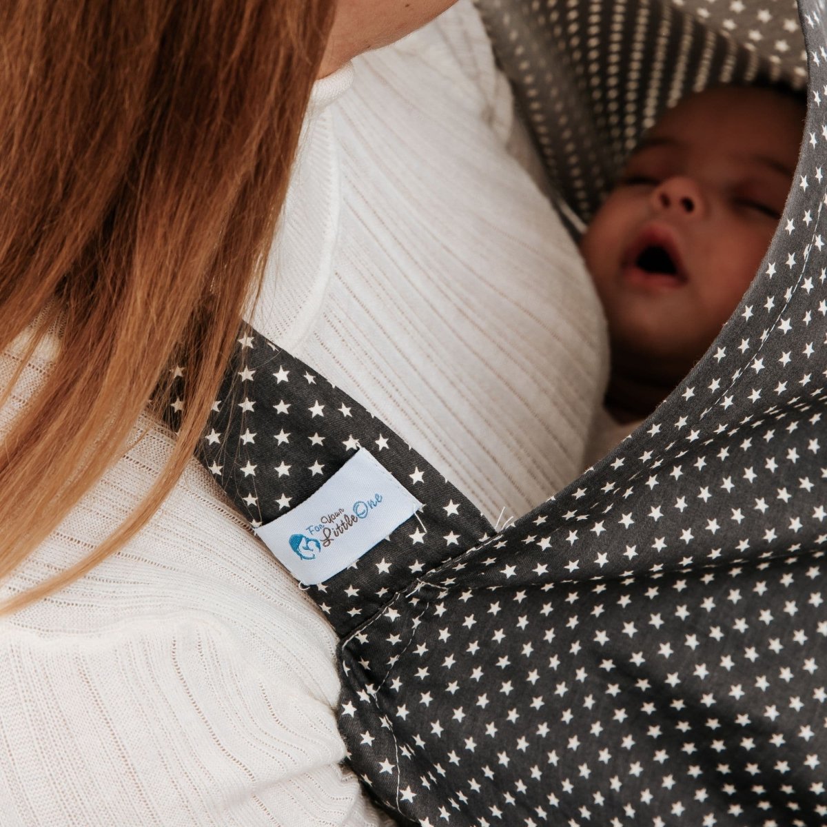 Breastfeed Apron - White Stars-1