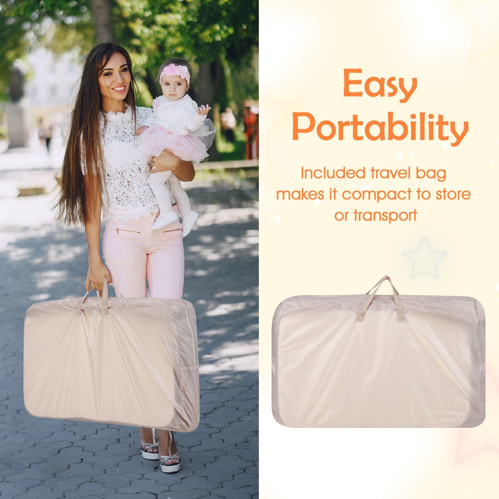 Baby Bassinet Bedside Sleeper with 7-Height Adjustment for Newborns