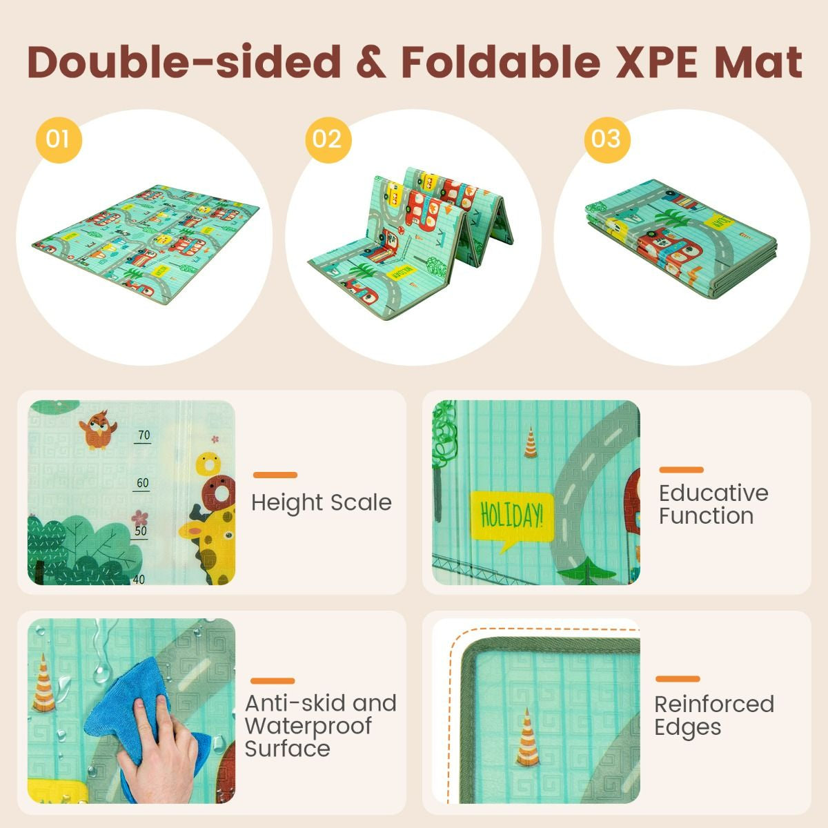 Large Baby Playpen with Mat with Basketball Hoop and Soccer Nets