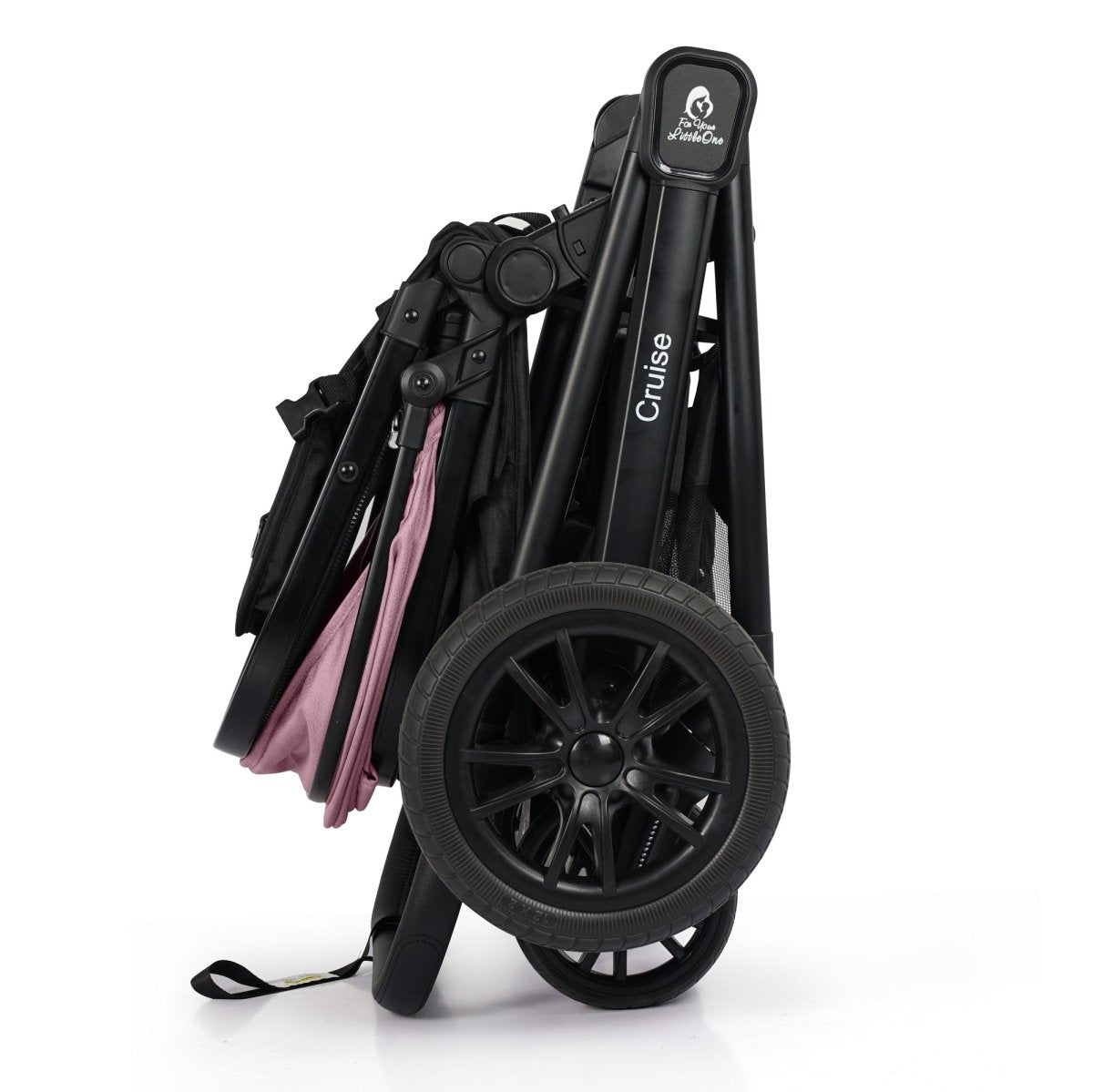 For Your Little One Cruise 3 In 1 Travel System With i-Size Car Seat - Blush Rose (Free Cupholder And Seat Liner Included!)-4