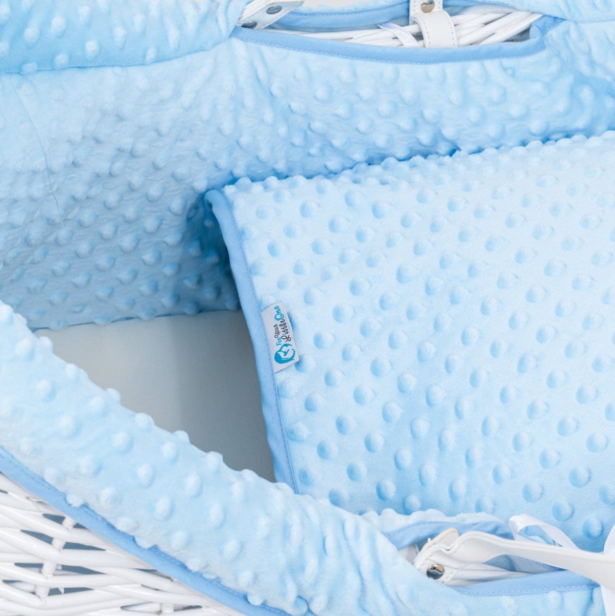 Pod Blue Dimple Moses Basket Bedding Set-2