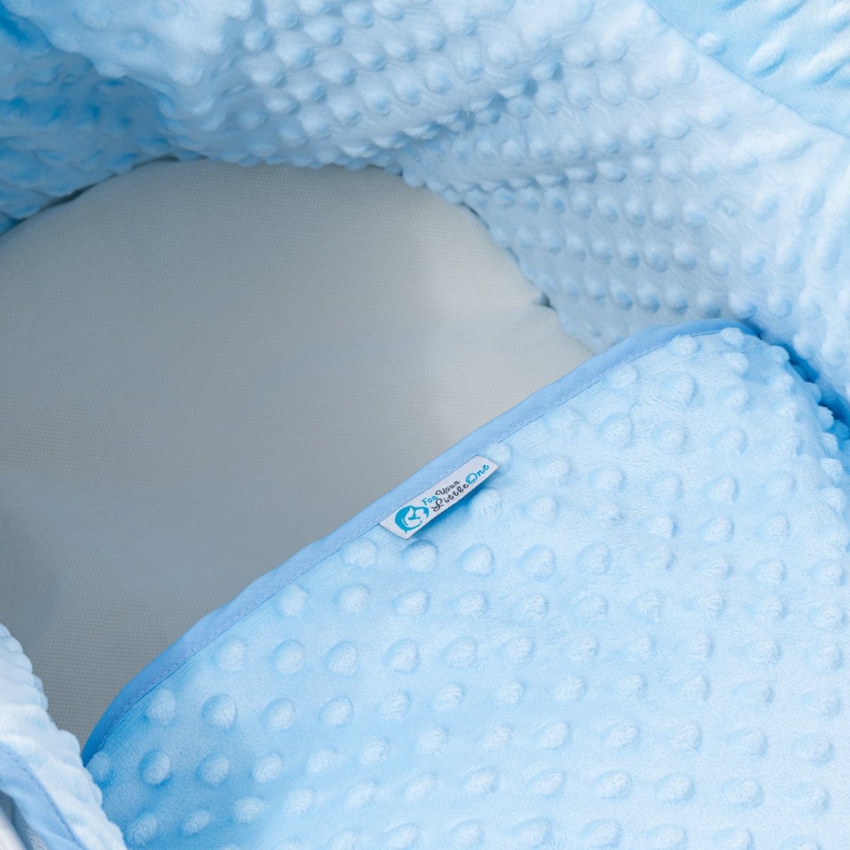 Pod Blue Dimple Moses Basket Bedding Set-3